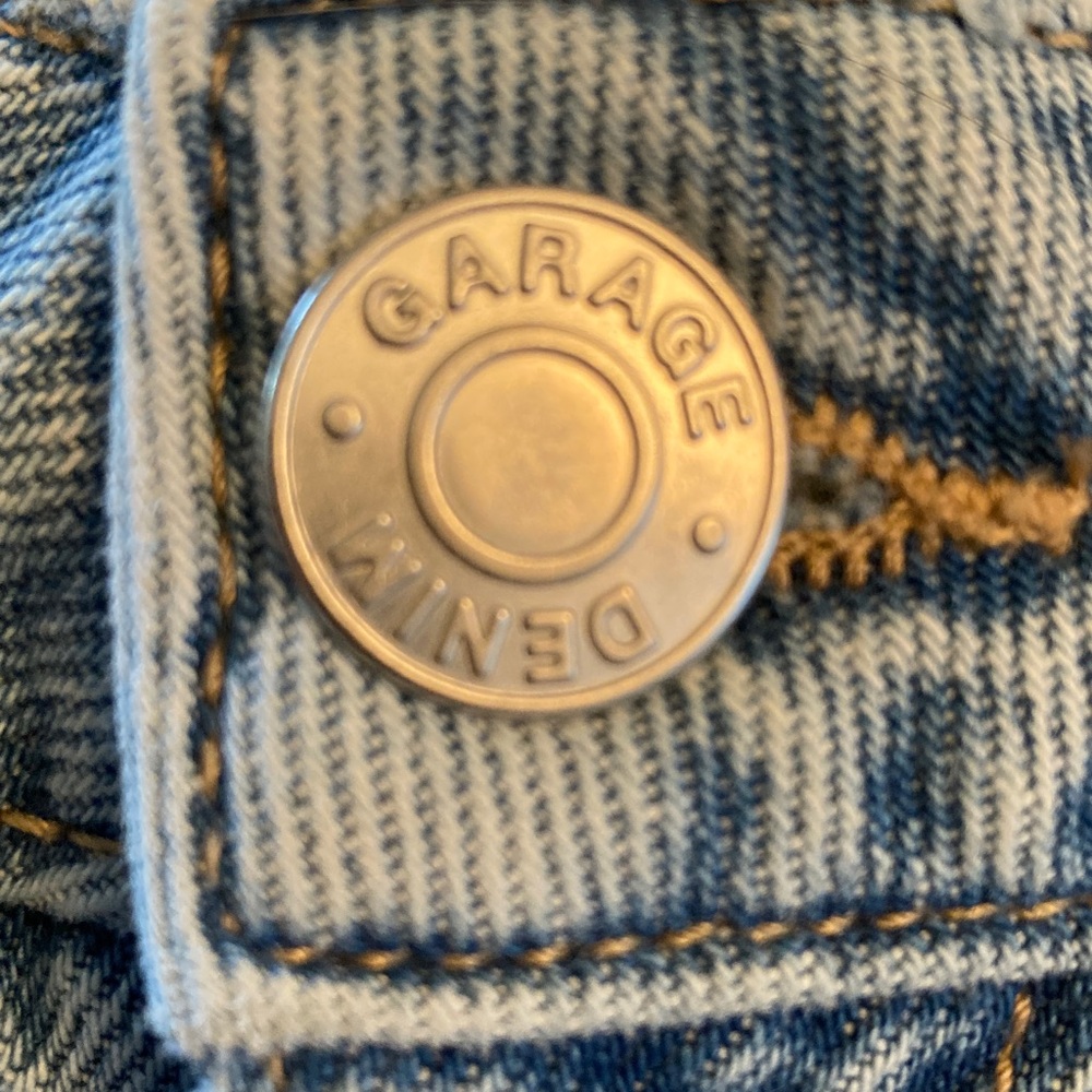 Garage Denim Blue Wide Leg Jeans - Picture 3 of 6